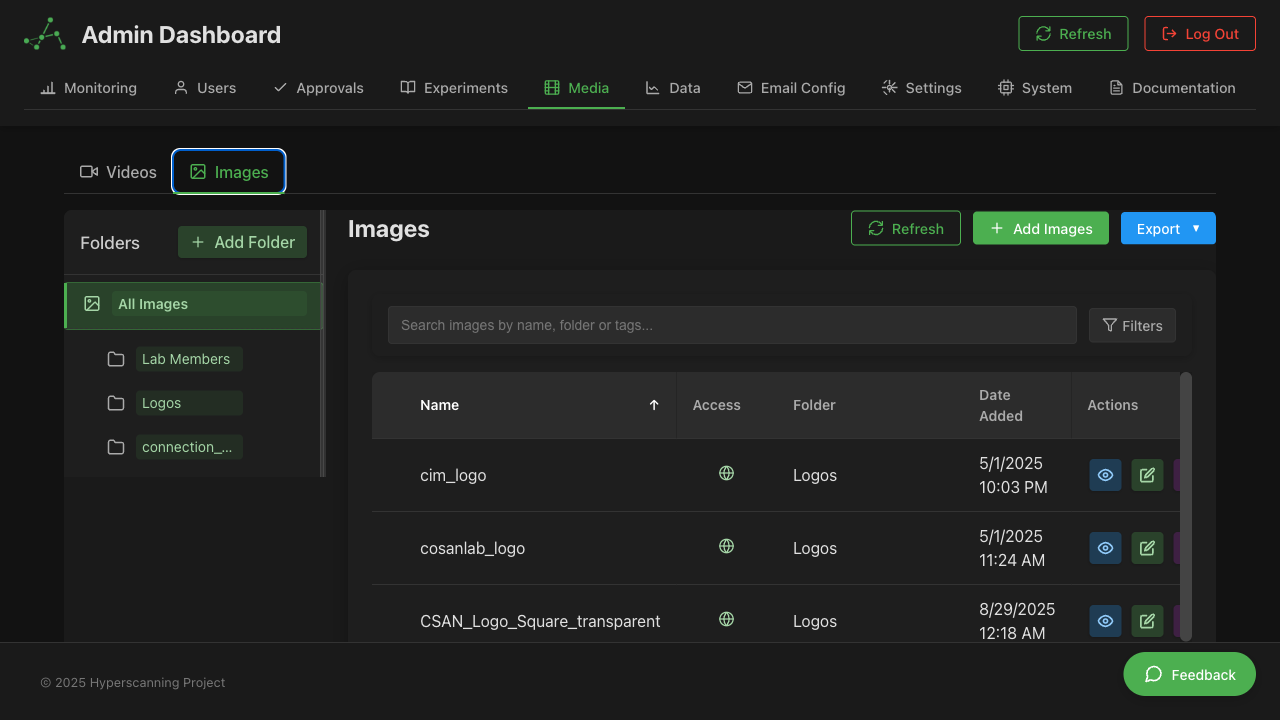 Image Management Interface