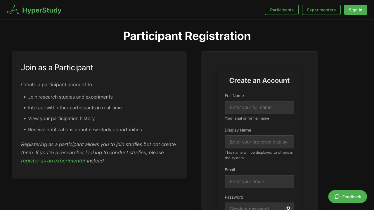 Registration Screen